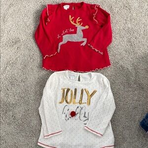 EUC toddler girls Mud Pie holiday tops